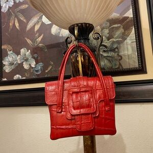 Elegant Red Satchel Bag